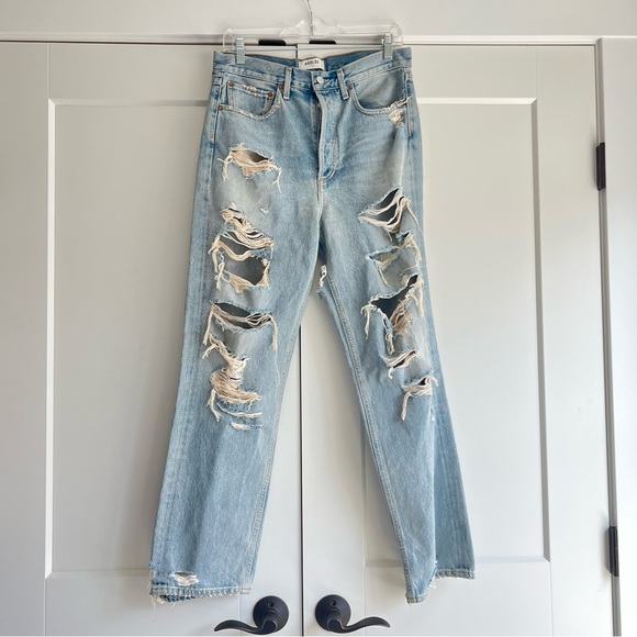 Agolde 90s mid rise loose fit unhinged jeans 27 - Picture 3 of 15